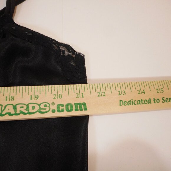 Solange Satin Black Lace Chemise Playsuit Plus Size 18/20 Nightgown Sexy Vintage - Picture 6 of 13